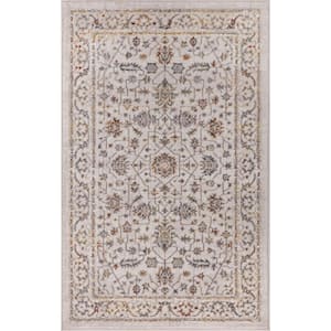 Creation Gray Shimmer 3 ft. x 4 ft. Traditional Area Rug