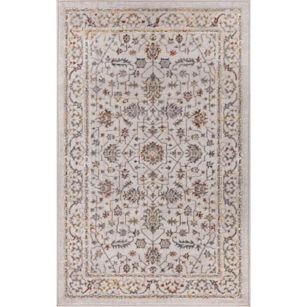 Concord Global Trading Creation Gray Shimmer 3 ft. x 4 ft. Traditional Area Rug