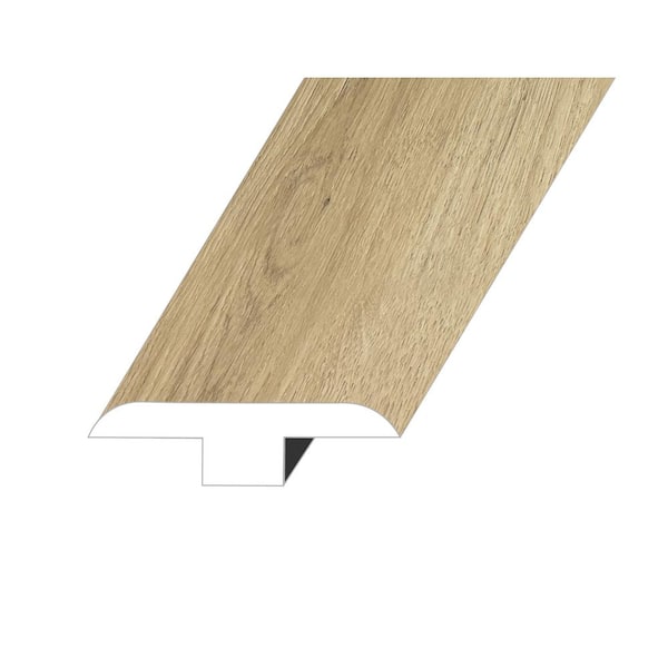 Montserrat Rhodes Reims Natural 0.5 in. Thick x 1.8 in. W x 94.5 in. L HDF Waterproof Laminate Embossed Wood Look T-Molding