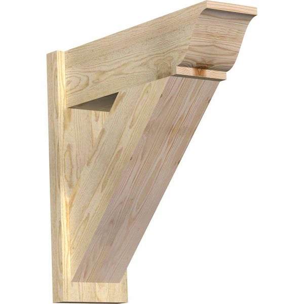 Ekena Millwork 8 in. x 26 in. x 26 in. Traditional Rough Sawn Douglas Fir Outlooker