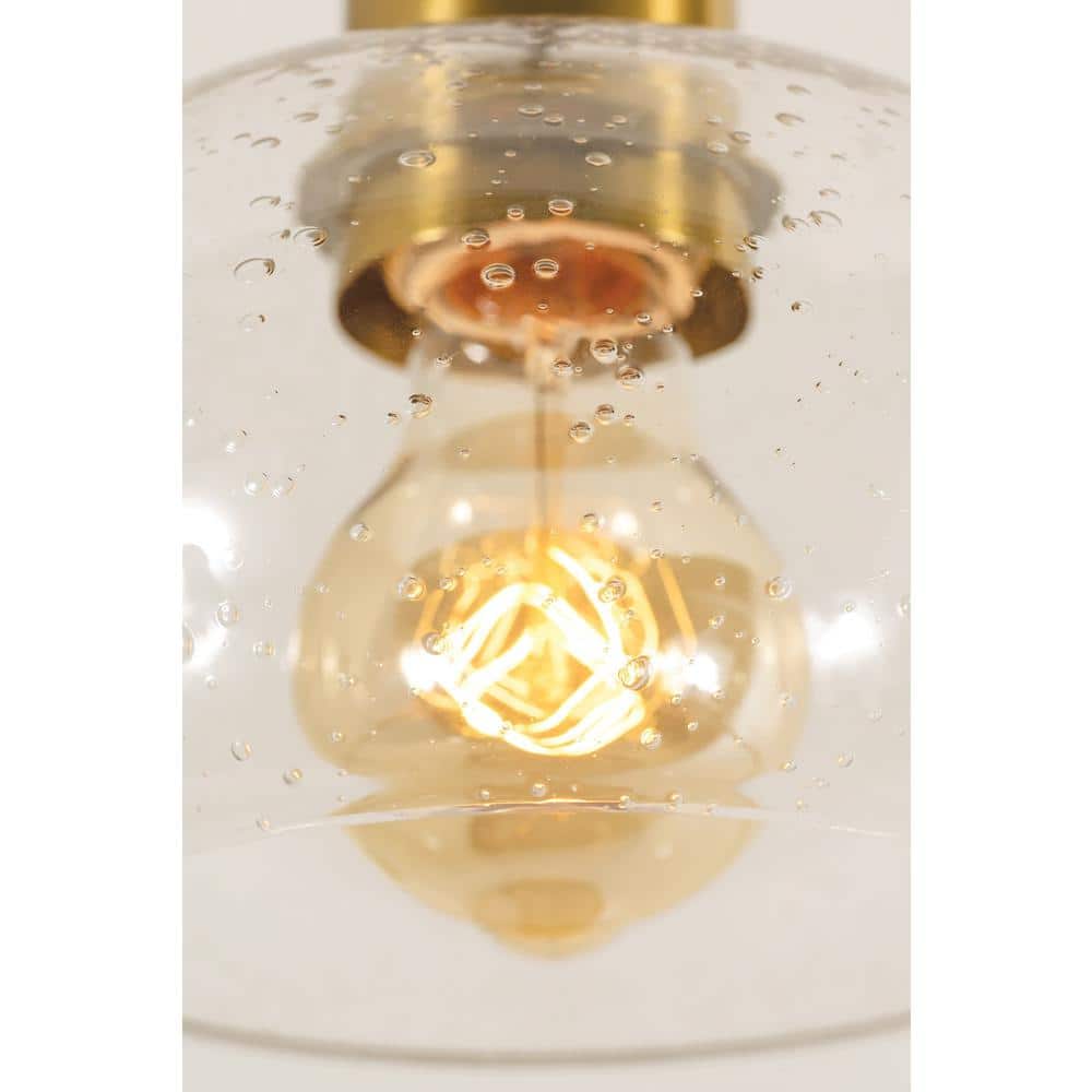 Laney 7'' Vintage Gold Glass Globe Pendant Light