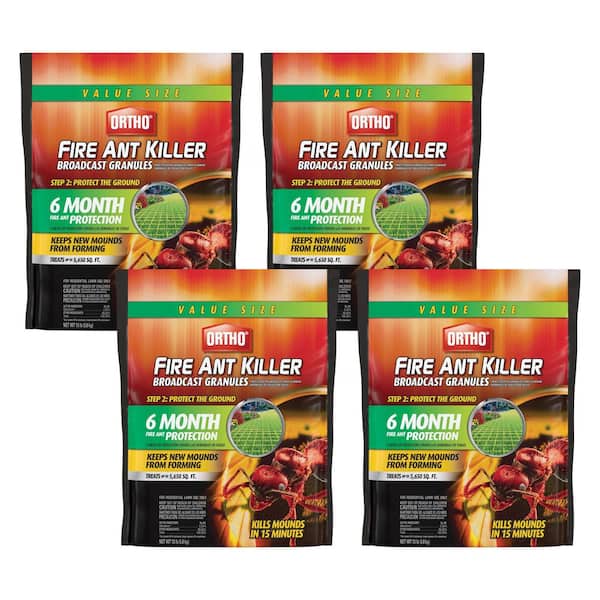 Fire Ant Killer Broadcast Granules 13 lb. 5,650 sq. ft. Use on Lawns, 6 Month Prevention, Kills Mounds (4-Pack)