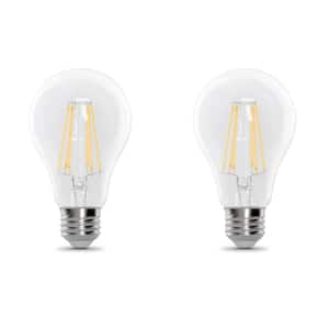 40-Watt Equivalent A19 Dimmable CEC 90+ CRI Indoor Clear Glass E26 Medium Base LED Light Bulb, Soft White 2700K(2-Pack)
