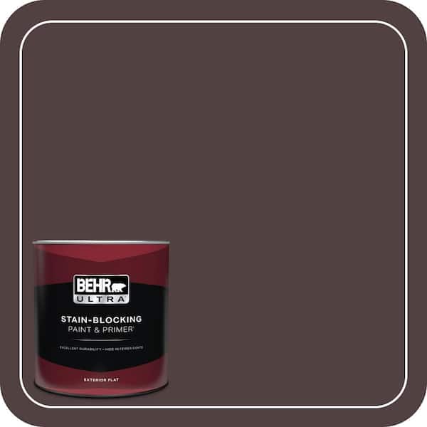 BEHR ULTRA 1 qt. #BXC-87 Rich Bordeaux Flat Exterior Paint & Primer