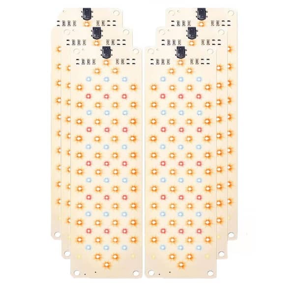 Full Spectrum LED Grow Light Panel with Timer and 10 Dimmable Levels for Indoor Plants Under Cabinet Growing (6-Pack)