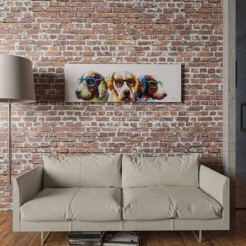 Cool Dogs Colorful Acrylic Canvas Wall Art, 60"x20"