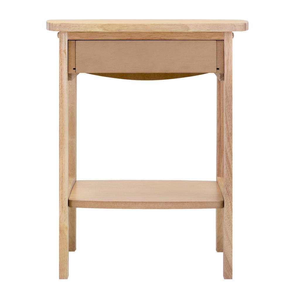Claire Natural Wood Square Nightstand with Drawer