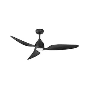 Azura 52.0 in. Indoor/Outdoor Integrated LED Matte Black Ceiling Fan with Remote Control