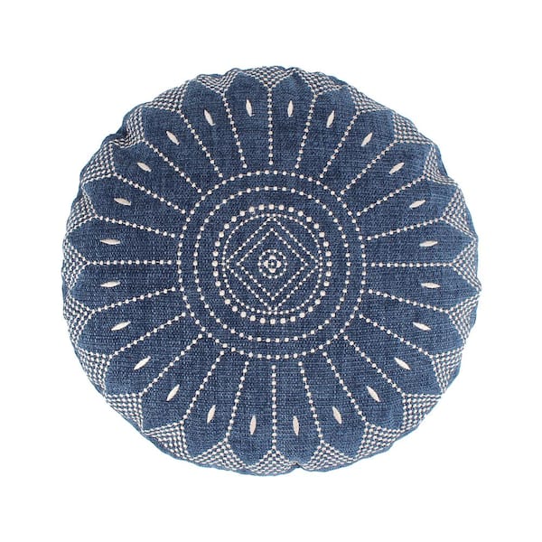 Levtex Home Bellamy Teal Round Medallion Pillow