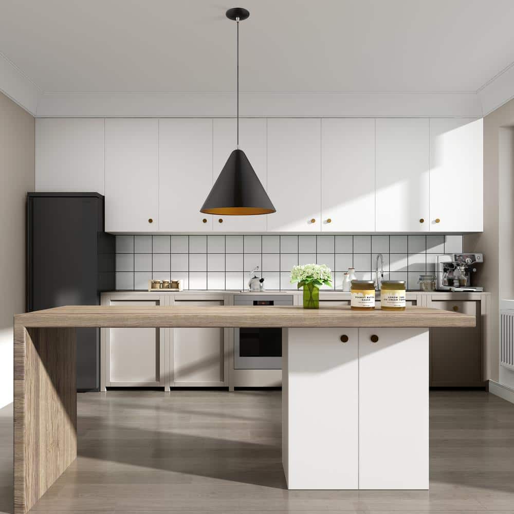 Contemporary Mini Pendant Light with Gold Interior & Shiny Black Exterior