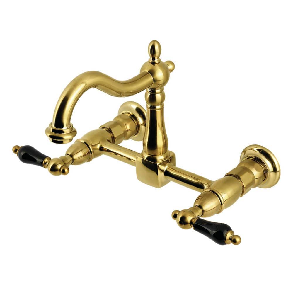 Duchess 2-Handle Wall-Mount Standard Kitchen Faucet in Brushed Brass price history on PriceWatchPro