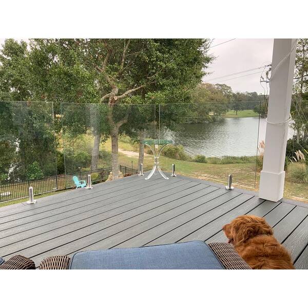 ClearView GLASS RAILINGS 24 in. x 39 in. CVGR Hercules Glass Panel with 2 Spigots per Panel