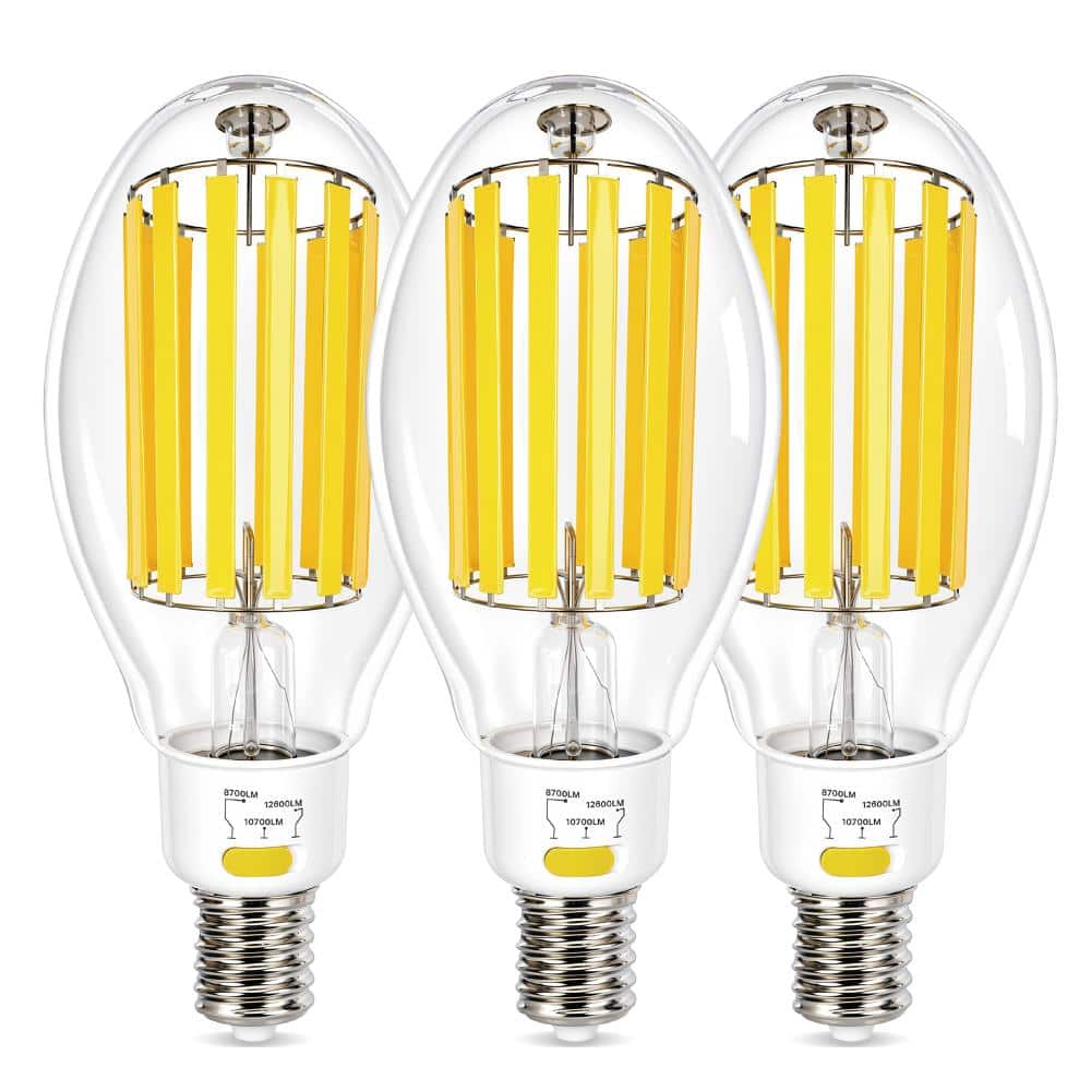 65W/55W/45W Selectable ED37 LED HID Replacement Light Bulb with EX39 Mogul Base, 12600 Lumens, 5000K Daylight, 3 Pack price history on PriceWatchPro
