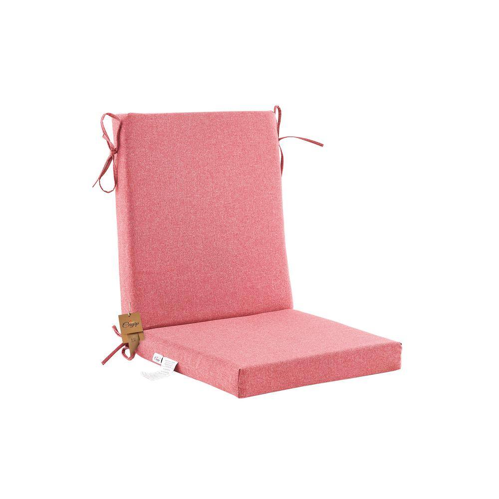 "Outdoor Patio Dining High Back Chair Cushions with Removable Cover, Chair Seat Cushion 42"" L x 21"" W x 3"" H, Repture Red" price history on PriceWatchPro
