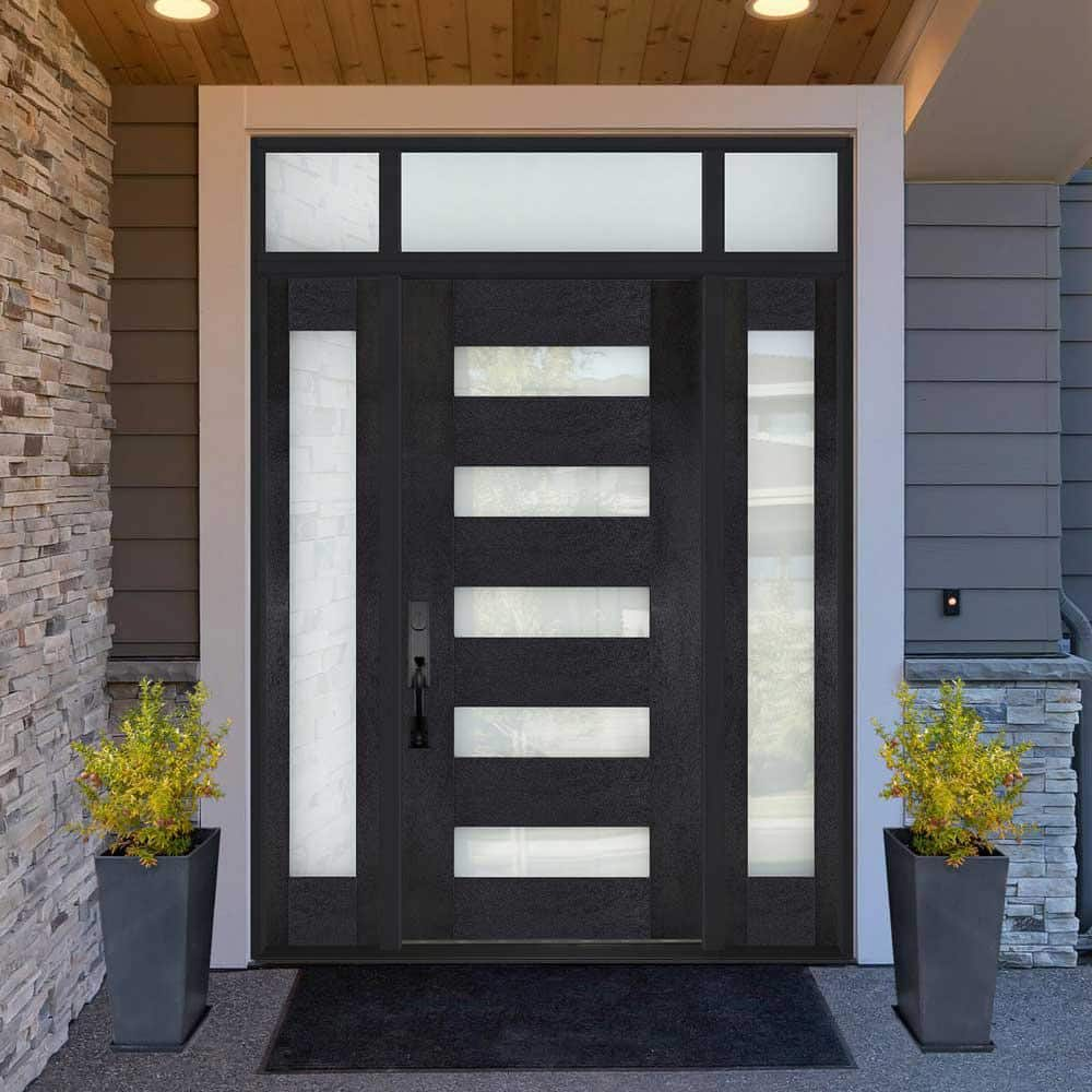 Steves & Sons Regency Modern Customizable Fiberglass Door ...