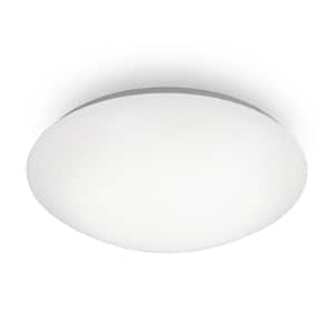 Glo 11 in. 1-Light White Selectable LED Flush Mount 2700K-3000K-3500K-4000K-5000K