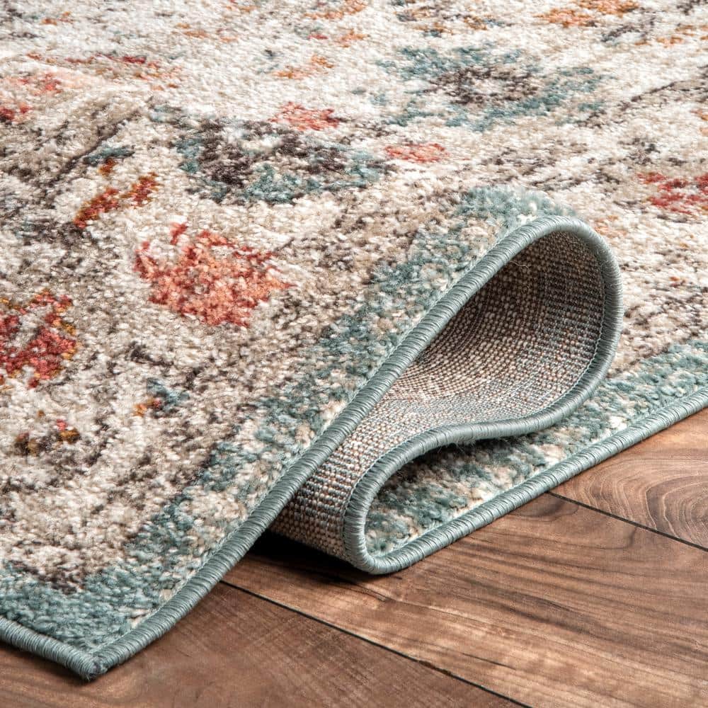 Lenore Vintage Floral Multicolor Synthetic Area Rug