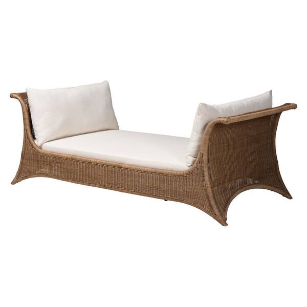 Kalisha Greywash Rattan Twin Daybed