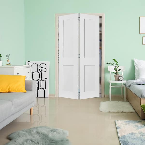 Krosswood Doors 36 in. x 80 in. Shaker 2-Panel Solid Core Primed