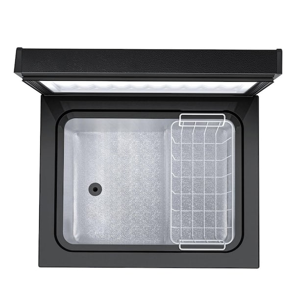 Garage Ready 20.67 in. 1.8 cu. ft. Manual Defrost Chest Freezer with Temperature Alarm Chest Freezer in Black