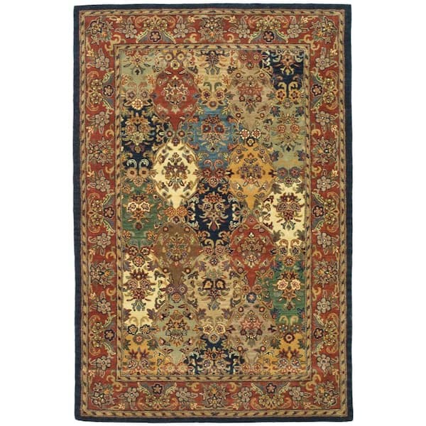 SAFAVIEH Heritage Multi/Burgundy 5 ft. x 8 ft. Border Area Rug