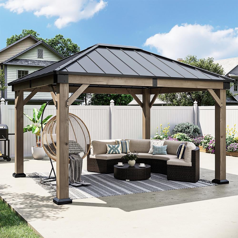 Sizzim 12 ft. x 10 ft. Outdoor Cedar Wood Frame Structure
