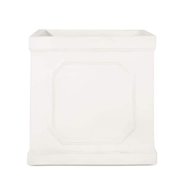 Greg 13.75 in. W x 14 in. H Medium Antique White Lightweight Concrete Decorative Pots Outdoor Patio Planter