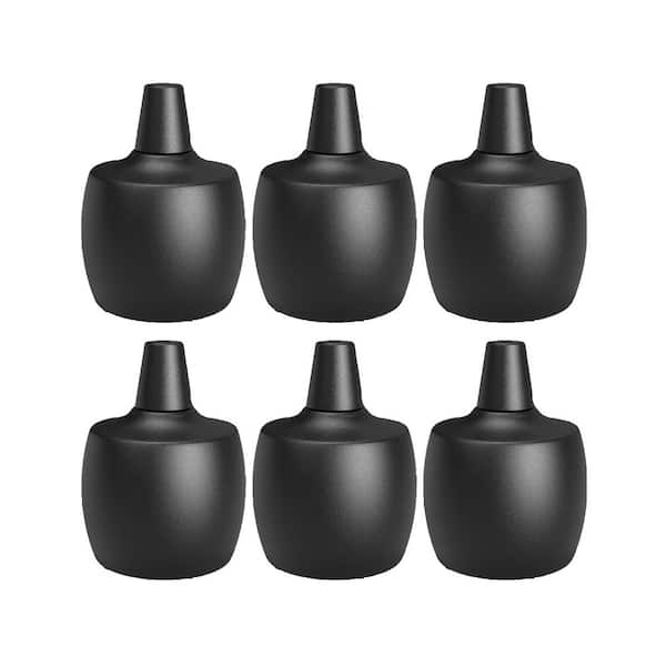 21 oz. Black Metal Tabletop Outdoor Oil Torches with Fiberglass Wick Garden Patio Deck 6-Pack