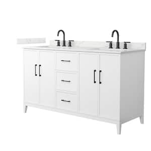 Elan 60 in. W x 22 in. D x 35 in. H Double Bath Vanity in White with Giotto Quartz Top