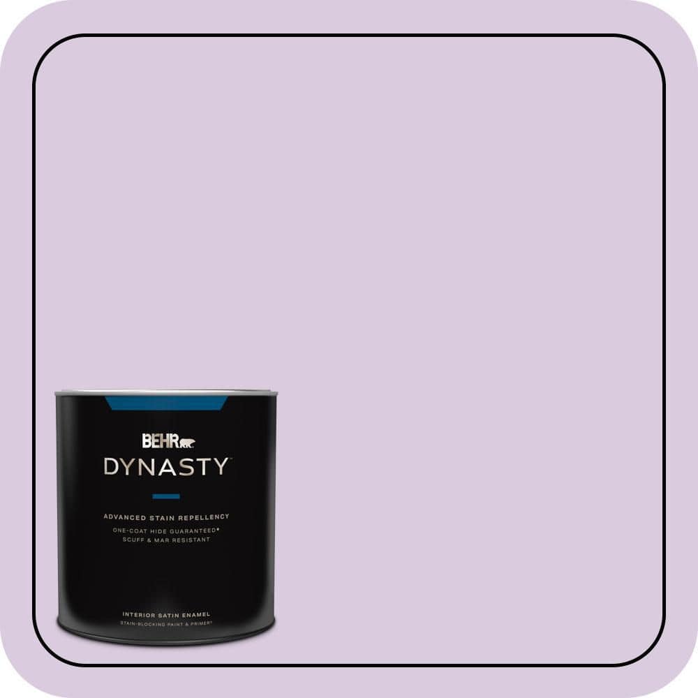 1 qt. #660C-2 Violet Mist Satin Enamel Interior Stain-Blocking Paint & Primer price history on PriceWatchPro
