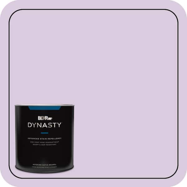BEHR DYNASTY 1 qt. #660C-2 Violet Mist Satin Enamel Interior Stain-Blocking Paint & Primer
