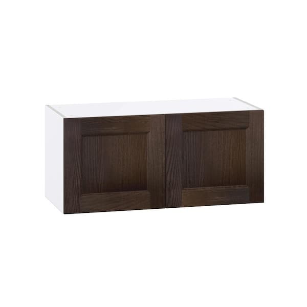 Georgetown 33 in. W x 14 in. D x 15 in. H Assembled Wall Bridge Kitchen Cabinet in Chestnut
