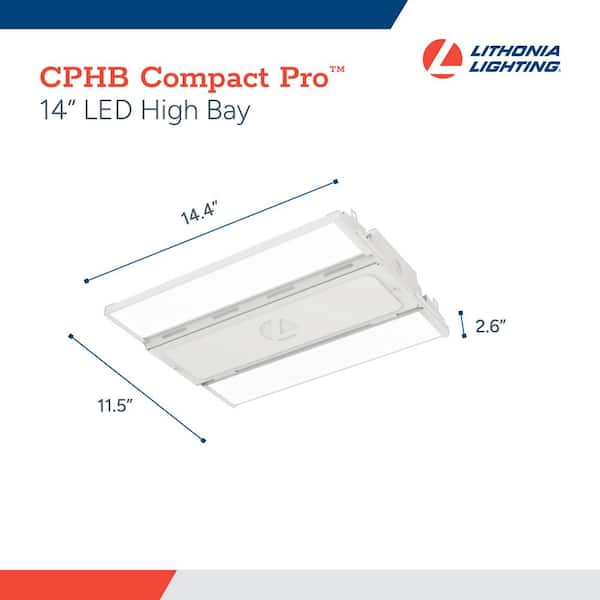 Lithonia Lighting Contractor Select CPHB 1.2 ft. 175-Watt Equivalent Integrated LED Dimmable White High Bay Light, 5000K