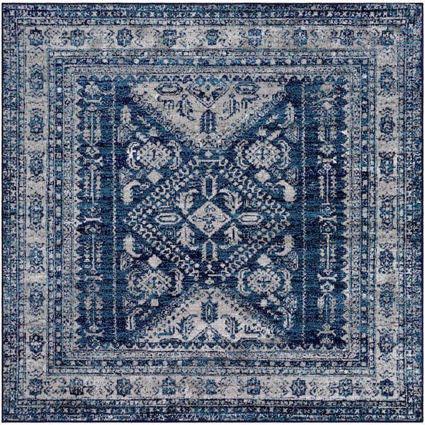 Havana Navy 6 ft. 7 in. Square Area Rug