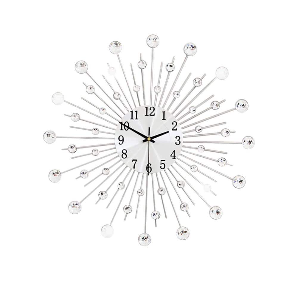 21 in. Battery Operated Non Ticking Wall Clock