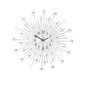 21 in. Battery Operated Non Ticking Wall Clock