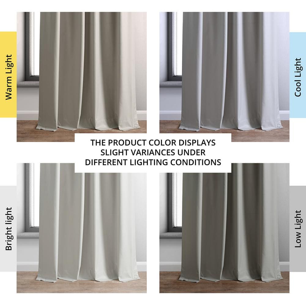 Greige Velvet Blackout Energy-Efficient Drape Panel