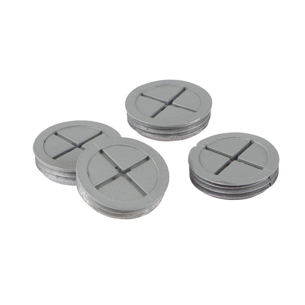 3/4 in. Metallic Weatherproof Box Closure Plug, Gray (4-Pack)