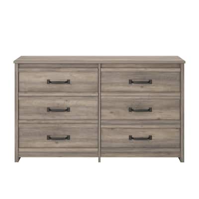 Amherst 6-Drawer Gray Oak Dresser