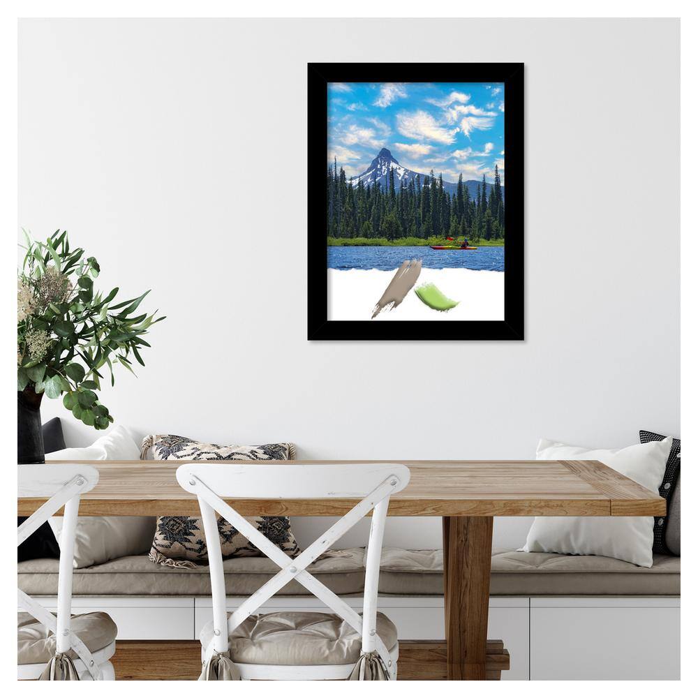 Basic Black Narrow Wood Wall Picture Frame 18x24