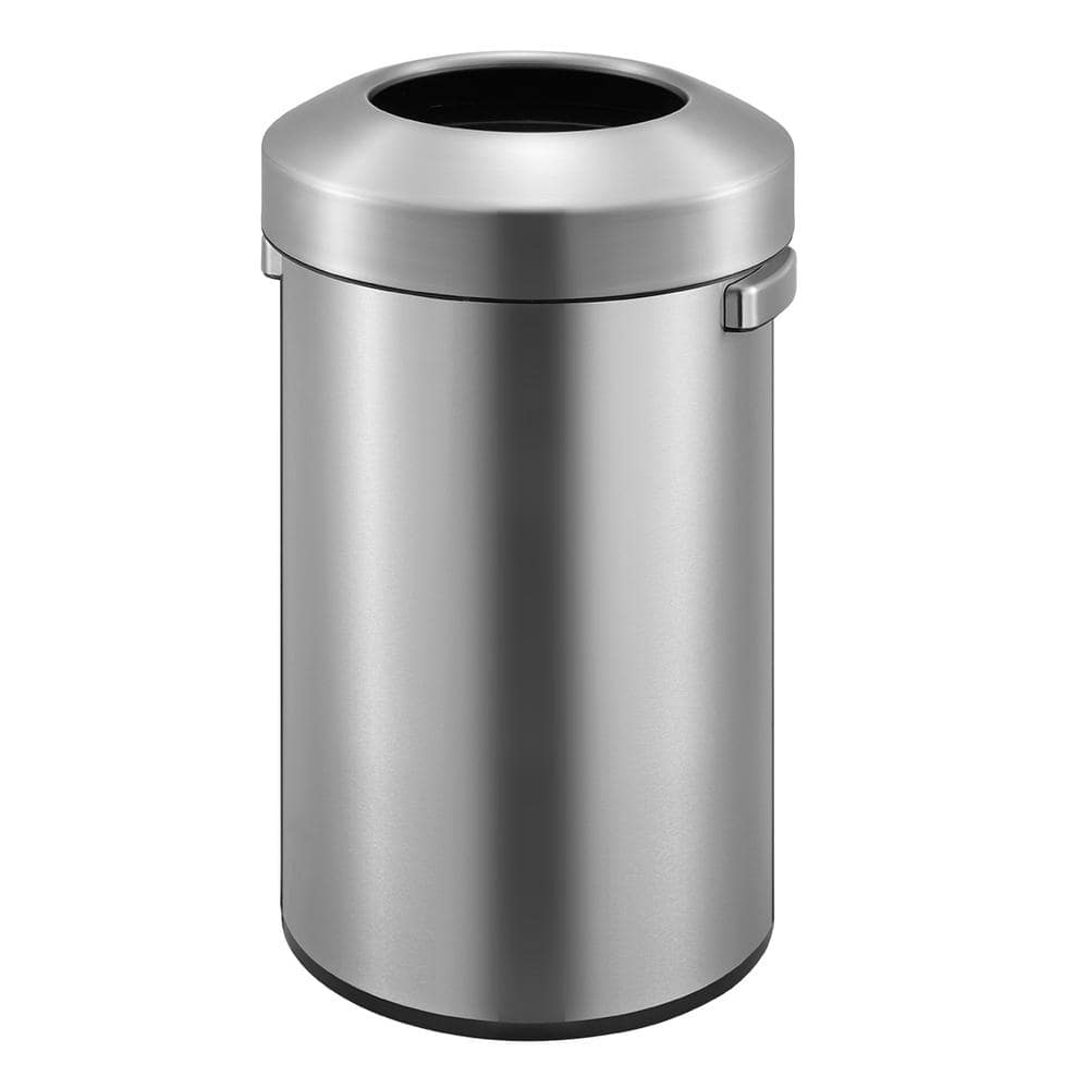EKO Urban Commercial Stainless Steel 90Liter/23.7 Gallon Round Open Top  Trash Can EK9055-90L - The Home Depot