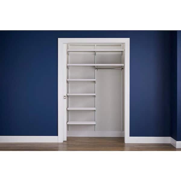 ClosetMaid - ShelfTrack 6-Shelf Adjustable Closet Organizer 7' - 10' W,  White