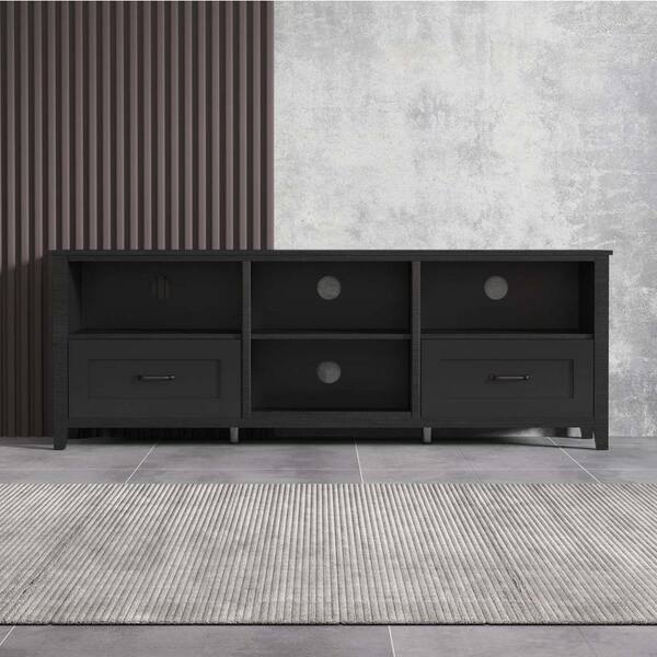 たてナビ　NPT43(BK)　ブラック Black Dresser TV Stnd for 43 Inch TV, Wood Entertainment