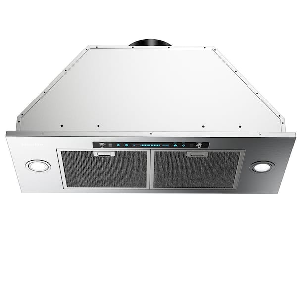 HisoHu 27.75 in. 900 CFM Ducted Insert Range Hood in Stainless Steel with LED Lights