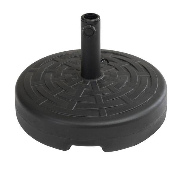 Kahomvis 4.63 lbs. Plastic and Steel Patio Umbrella Base in Black
