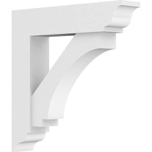 Ekena Millwork Standard Imperial 3 in. W x 16 in. H x 16 in. D Signature Urethane Polyurethane Bracket With Traditional Ends