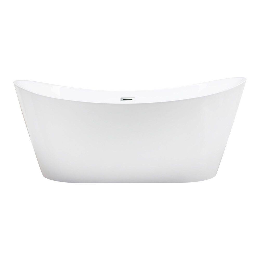 71 in. x 31.5 in. Soaking Bathtub with Center Drain in White with Polished Chrome Trim price history on PriceWatchPro