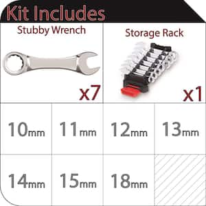 Stubby MM Combination Wrench Set (7-Piece)