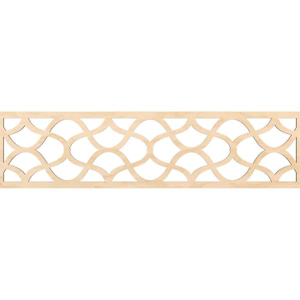 Ekena Millwork Resort Fretwork 0.375 in. D x 47 in. W x 12 in. L Birch Wood Panel Moulding