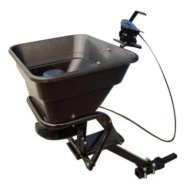 Field Tuff 12-Volt ATV Hitch Mount Receiver 80 lbs. Grass, Seed, Broadcast Fertilizer Spreader